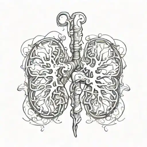 two kidneys tattoo design idea