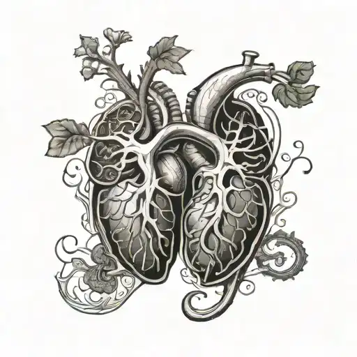 two kidneys tattoo design idea