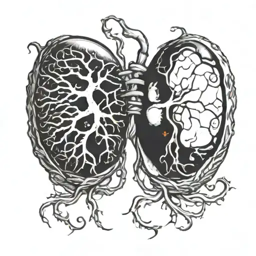 two kidneys tattoo design idea