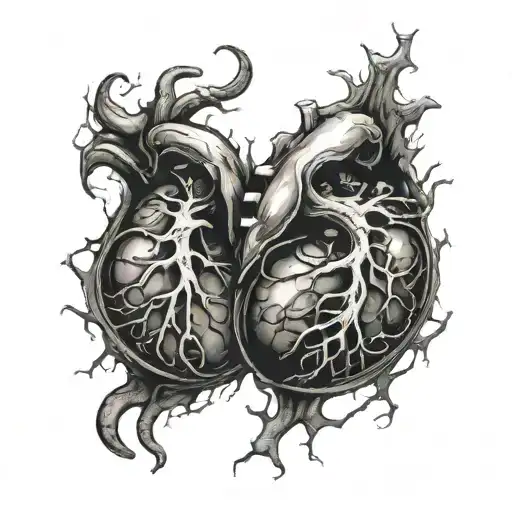 two kidneys tattoo design idea