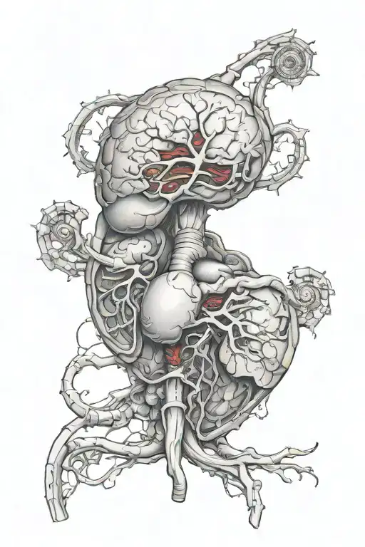 anatomical kidney diagram  tattoo design idea