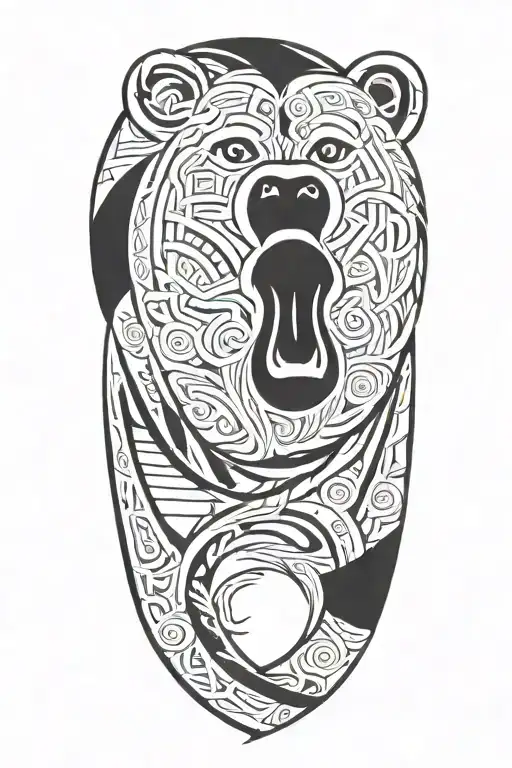 bear claw tattoo design idea