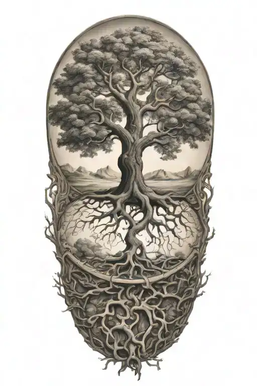 kidney tree of life tattoo design idea