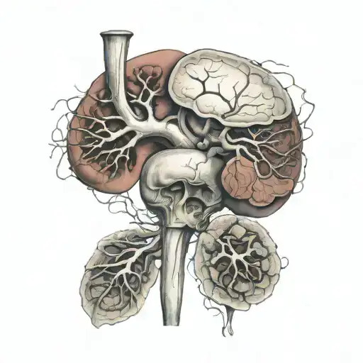 anatomically correct  kidney diagram  tattoo design idea