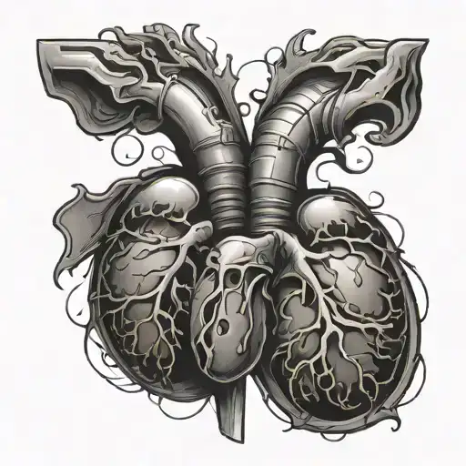 two kidneys tattoo design idea