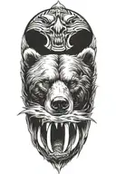 bear claw tattoo design idea