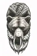 bear claw tattoo design idea