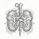two kidneys tattoo design idea