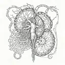 two kidneys tattoo design idea