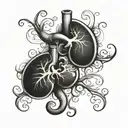 two kidneys tattoo design idea