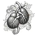 two kidneys tattoo design idea