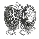 two kidneys tattoo design idea