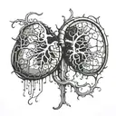 two kidneys tattoo design idea