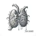two kidneys tattoo design idea