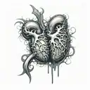 two kidneys tattoo design idea