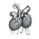two kidneys tattoo design idea
