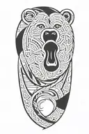 bear claw tattoo design idea