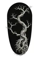 twisted tree with sprawling tattoo design idea