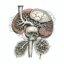 anatomically correct  kidney diagram  tattoo design idea