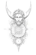 Nordic style, roman numerals tattoo design idea