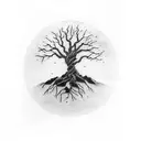 The iron giant holding a tree in its hand tattoo design idea