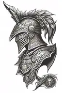 trojan warrior bleeding tattoo design idea