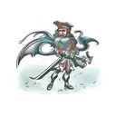 Role-playing game character tattoo design idea