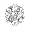 A minimalist design of a group of friends and family holding hands in a circle, symbolizing the importance of your loved ones in your life and your journey towards becoming a doctor. tattoo design idea