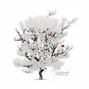 Cherry Blossom with Washington DC flag tattoo design idea