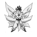 goku batman praying hands of drake tattoo design idea