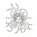 medusa fine line tattoo tattoo design idea