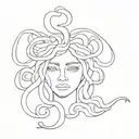 medusa fine line tattoo tattoo design idea