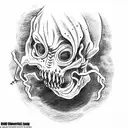ghoul tattoo design idea