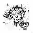 ghoul tattoo design idea