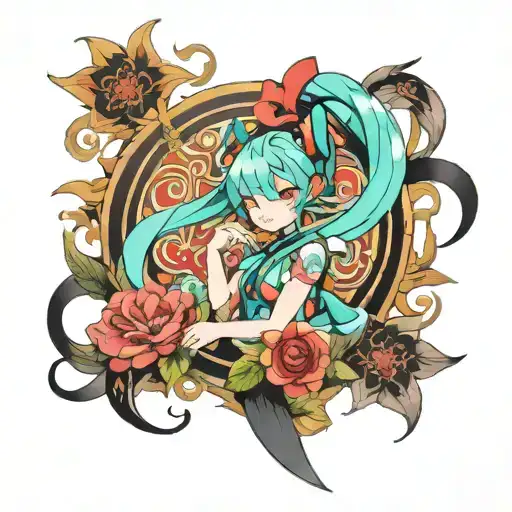01 Hatsune Miku tattoo design idea