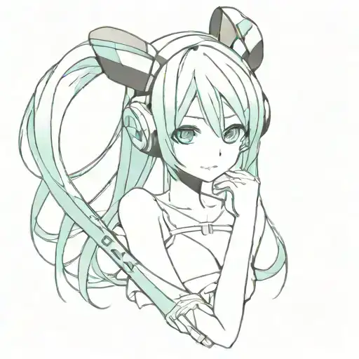 01 Hatsune Miku tattoo design idea