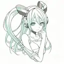 01 Hatsune Miku tattoo design idea