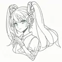 01 Hatsune Miku tattoo design idea