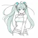 01 Hatsune Miku tattoo design idea