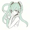 01 Hatsune Miku tattoo design idea