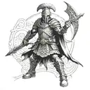 warrior  tattoo design idea