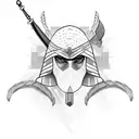 Palestinian warrior  tattoo design idea