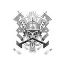 Palestinian warrior  tattoo design idea