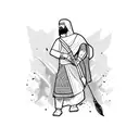 Palestinian warrior  tattoo design idea