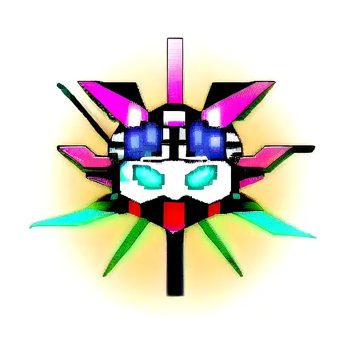 cyber tribal tattoo design idea