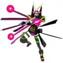 cyber tribal tattoo design idea