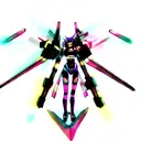 cyber tribal tattoo design idea