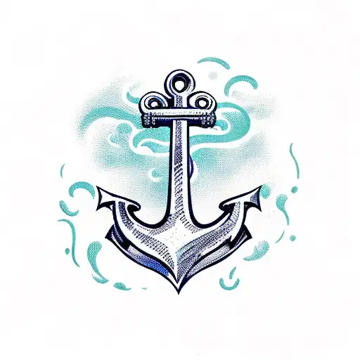 anchor with tentacles tattoo design idea