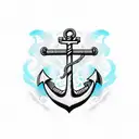 anchor with tentacles tattoo design idea