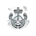 anchor with tentacles tattoo design idea